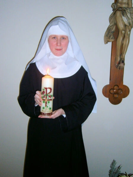 Sr. Lucia am Tag ihrer Einkleidung