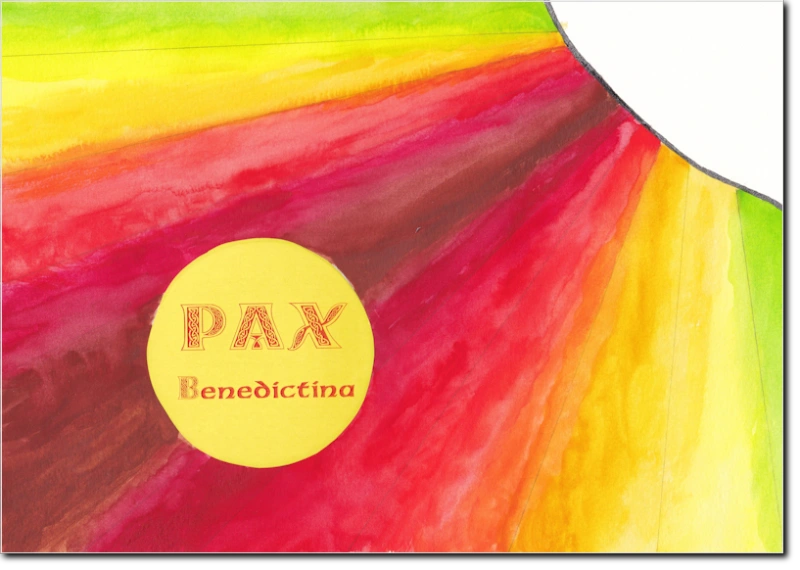 Pax Benedictina Aquarell von Sr. Bernadette Tonne OSB